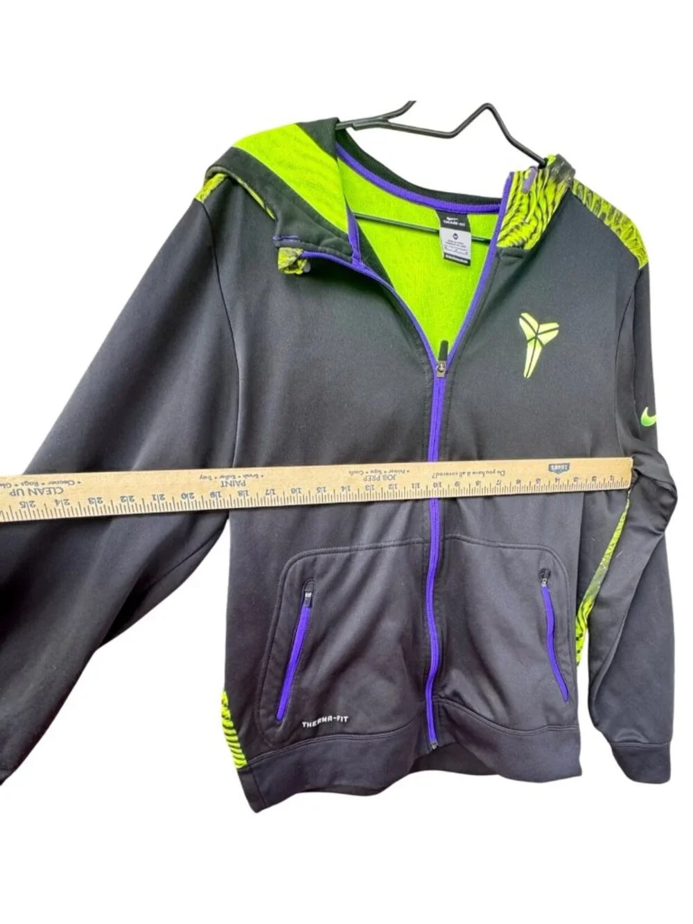 Nike Kobe Bryant Therma-Fit Full Zip Hoodie Jacket Mens Size M Gray Black Purple